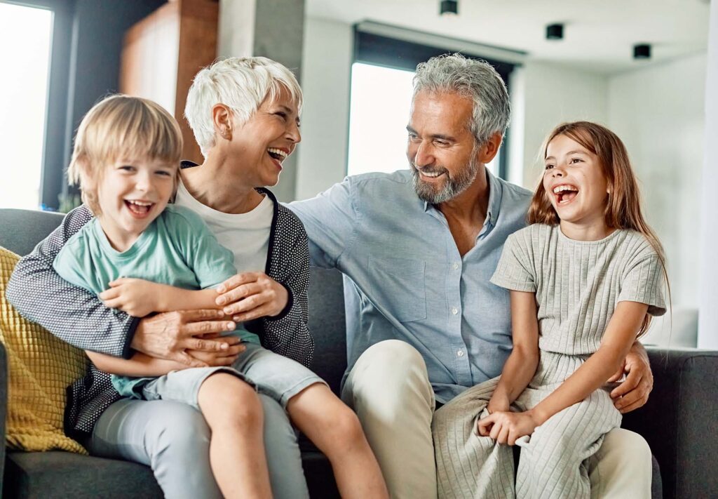 Happy family smiling after dental care Custom Inlays and Onlays in Port Richey FL