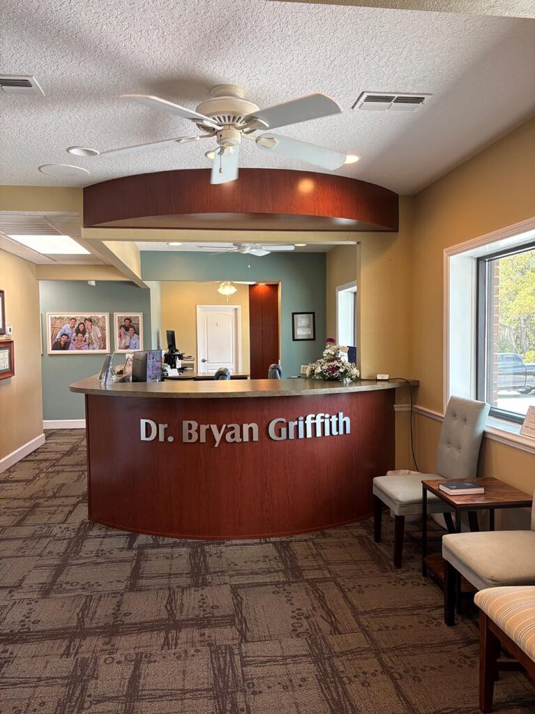 Reception area at Griffith Dental dental office in Port Richey FL